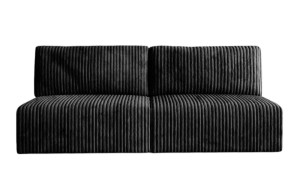 Mała grafitowa sofa rozkładana sztruks NORTE