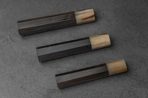 Messergriff Ebenholz mit Büffelhorn (versch. Größen) - Mittel