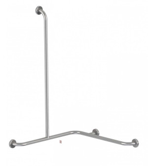 Poręcz kątowa poziomo-pionowa prawa 80/80/110 cm Ø 32mm
