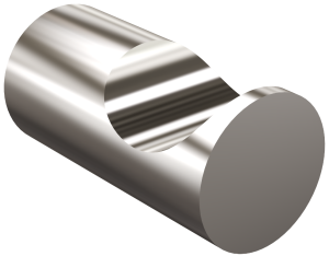 Wieszak pojedynczy z rowkiem 4 cm 469/SG INOX Polerowany