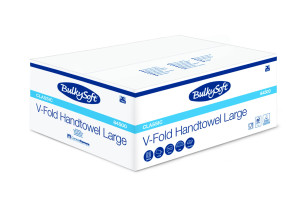 Ręcznik papierowy Classic składany typu V-Fold PLUS (ZZ), 2 warstwy, kolor biały, celuloza, 4000 szt/kart.