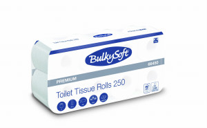 Papier toaletowy Premium, 2 warstwy, kolor biały, celuloza, długość 30m, 96 rolek/op.
