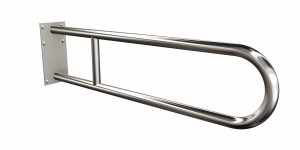 Uchwyt półokrągły ANDEX stały z płytą 60cm fi25 stal nierdzewna Chrom