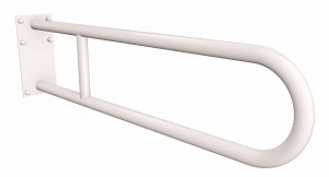 Uchwyt półokrągły ANDEX stały z płytą 60cm fi25 stal nierdzewna BIAŁY