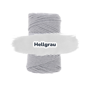 Baumwollkordel 3mm - Polyesterkern -100 m - Hellgrau (100)