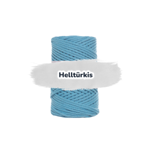 Baumwollkordel 3mm - Polyesterkern -100 m - Helles Türkis (410)