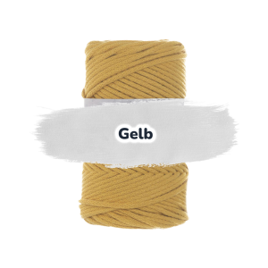 Baumwollkordel 3mm - Polyesterkern -100 m - Gelb (260)
