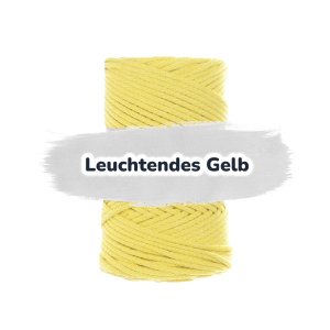 Baumwollkordel 3mm - Polyesterkern -100 m - Leuchtendes Gelb (250)