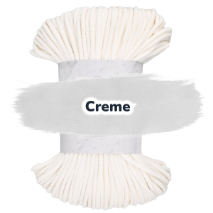 Baumwollkordel 5mm - Polyesterkern -100 m - Creme (025)