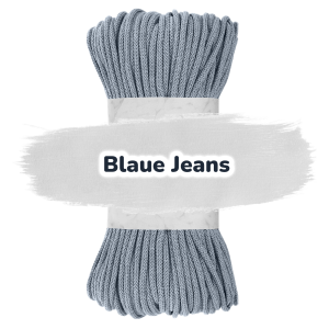 Baumwollkordel 5mm - Polyesterkern -100 m - Blue Jeans (815)