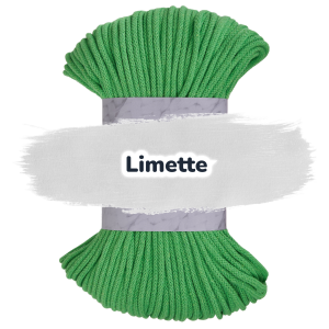Baumwollkordel 5mm - Polyesterkern -100 m - Limette (128)