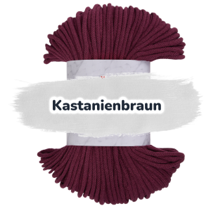 Baumwollkordel 5mm - Polyesterkern -100 m - Kastanienbraun (380)