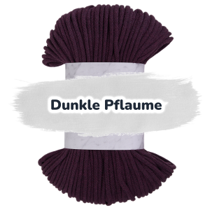 Baumwollkordel 5mm - Polyesterkern -100 m - Dunkle Pflaume (395)