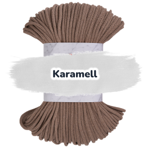Baumwollkordel 5mm - Polyesterkern -100 m - Karamell (705)