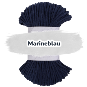 Baumwollkordel 5mm - Polyesterkern -100 m - Marineblau (850)