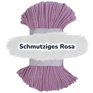 Baumwollkordel 5mm - Polyesterkern -100 m - Schmutziges Rosa (310)