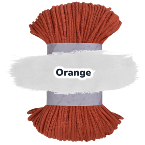 Baumwollkordel 5mm - Polyesterkern -100 m - Orange (350)