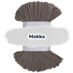 Baumwollkordel 5mm - Polyesterkern -100 m - Mokka (700)