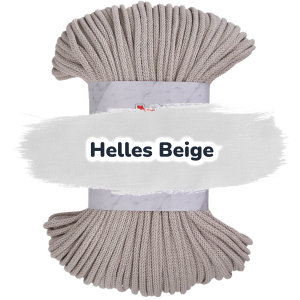 Baumwollkordel 5mm - Polyesterkern -100 m - Hellbeige (725)