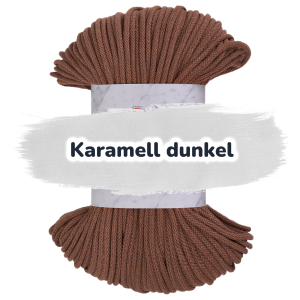 Baumwollkordel 5mm - Polyesterkern -100 m - Dunkel Karamell (740)