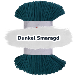 Baumwollkordel 5mm - Polyesterkern -100 m - Dunkler Smaragd (820)