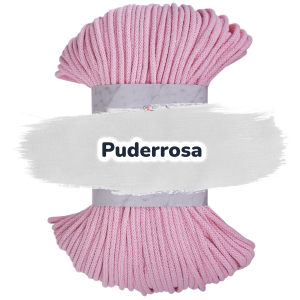 Baumwollkordel 5mm - Polyesterkern -100 m - Puderrosa (300)