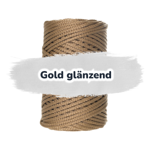 Polypropylen Kordel 3mm 100m - Glänzend gold.