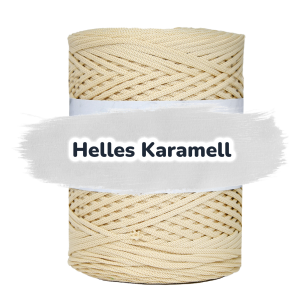 Flache Polyester Kordel 2mm 250m - Helles Karamell (02)