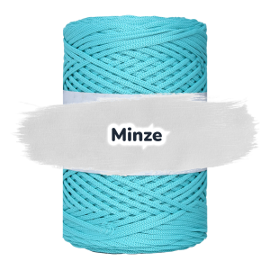 Flache Polyester Kordel 2mm 250m - Minze (07)