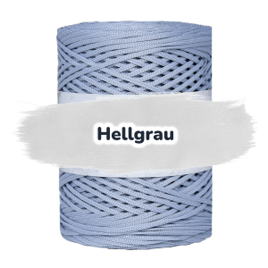 Flache Polyester Kordel 2mm 250m - Hellgrau (10)