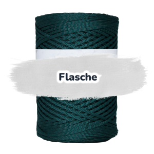 Flache Polyester Kordel 2mm 250m - Flaschengrün (08)