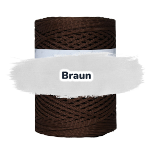 Flache Polyester Kordel 2mm 250m - Braun (17)