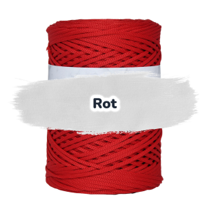 Flache Polyester Kordel 2mm 250m - Rot (24)