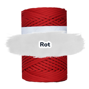Flache Polyester Kordel 3mm 100m - Rot (24)