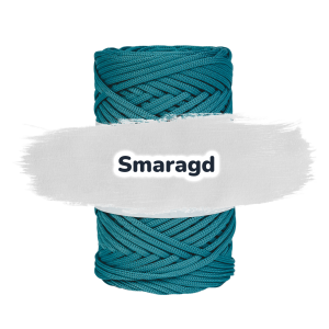 Flache Polyester Kordel 3mm 100m - Smaragd (08)