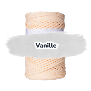 Flache Polyester Kordel 3mm 100m - Vanille (20)