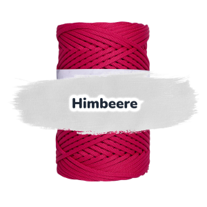 Flache Polyester Kordel 3mm 100m - Himbeere (13)