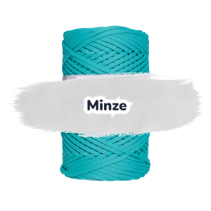 Flache Polyester Kordel 3mm 100m - Minze (07)
