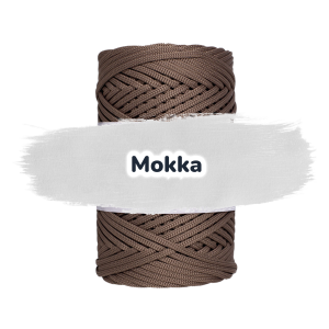 Flache Polyester Kordel 3mm 100m - Mokka (05)