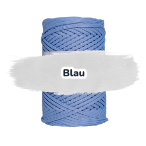 Flache Polyester Kordel 3mm 100m - Blau (14)