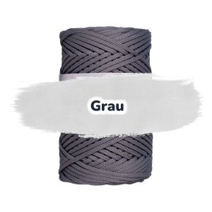 Flache Polyester Kordel 3mm 100m - Grau (11)