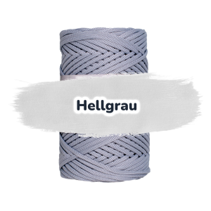 Flache Polyester Kordel 3mm 100m - Hellgrau (10)
