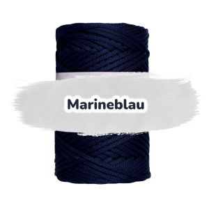 Flache Polyester Kordel 3mm 100m - Marineblau (16)