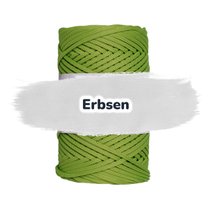 Flache Polyester Kordel 3mm 100m - Erbsen (06)