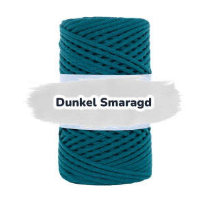 Baumwollkordel 3mm - Polyesterkern -100 m - Dunkler Smaragd (820)