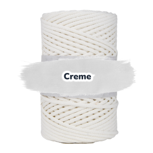 Baumwollkordel 3mm - Polyesterkern -100 m - Creme (025)