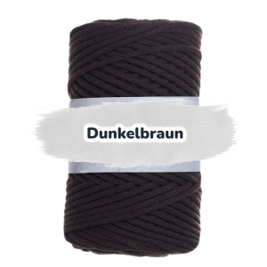 Baumwollkordel 3mm - Polyesterkern -100 m - Dunkelbraun (775)