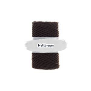 Baumwollkordel 3mm - Polyesterkern -100 m - Hellbraun (750)