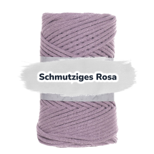 Baumwollkordel 3mm - Polyesterkern -100 m - Schmutziges Rosa (310)