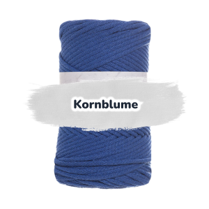 Baumwollkordel 3mm - Polyesterkern -100 m - Kornblume (490)